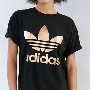 adidas gold trefoil shirt
